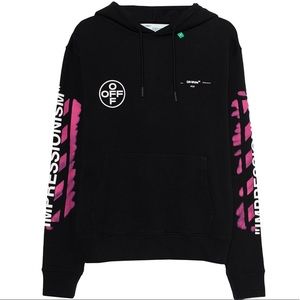 OFF-WHITE Diag Stencil Hoodie Black/Multi XS
